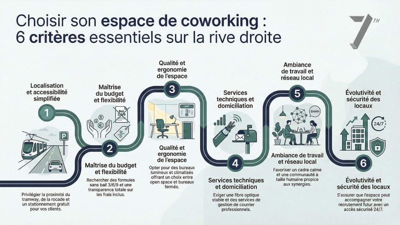Choisir son espace de coworking, 6 critères essentiels sur la rive droite de Bordeaux à Lormont